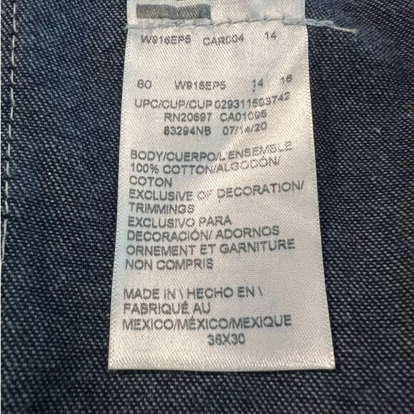 NWOT Dickies Men's Bib Overalls Utility Carpenter  in Dark Wash Size 36" x 30" - Picture 4 of 5